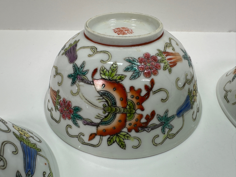 Vintage Chinese (4) Bowls, (2) Dishes And (2) Spoons [Photo 9]