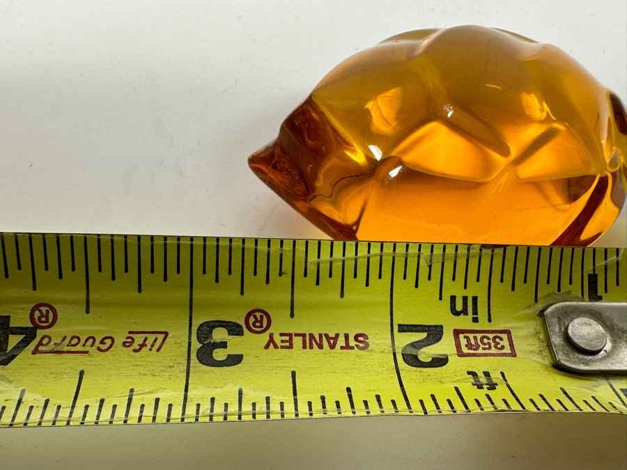 Baccarat France Amber Art Glass Turtle Figurine 2.75L [Photo 9]