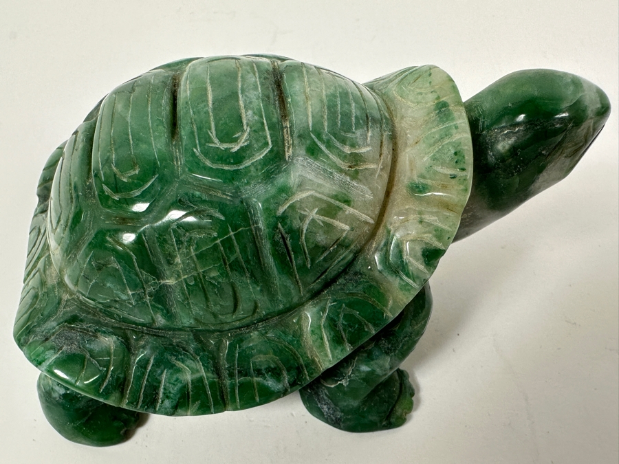 Hand Carved African Jade Turtle Figurine 345.2g [Photo 3]