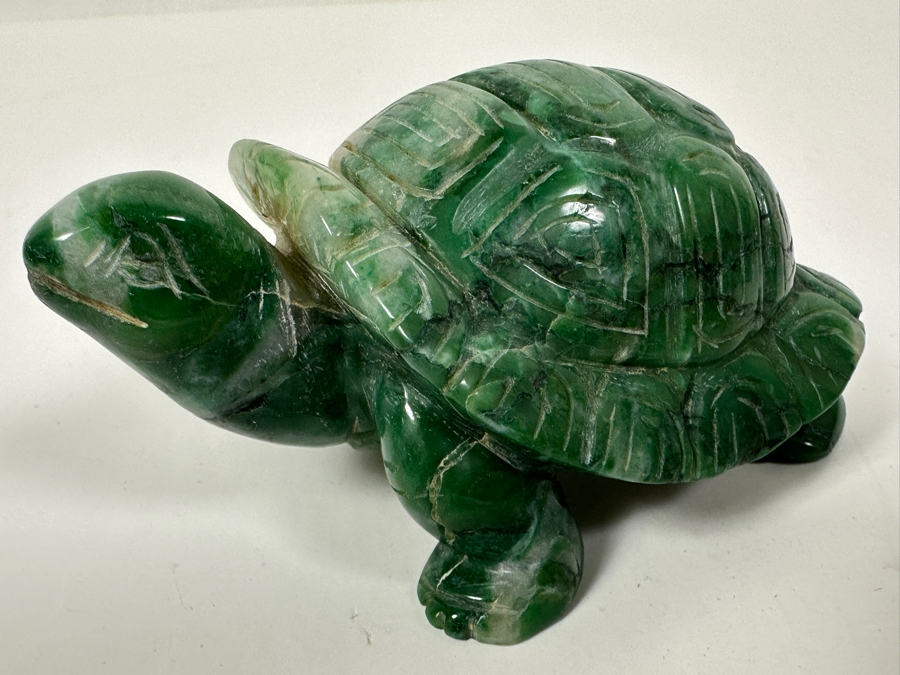 Hand Carved African Jade Turtle Figurine 345.2g [Photo 8]