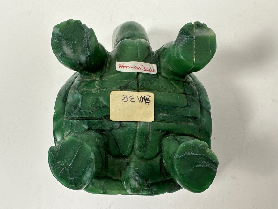 Hand Carved African Jade Turtle Figurine 345.2g [Photo 14]