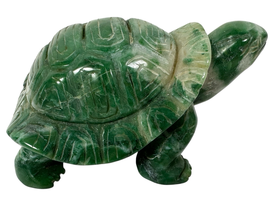 Hand Carved African Jade Turtle Figurine 345.2g [Photo 1]