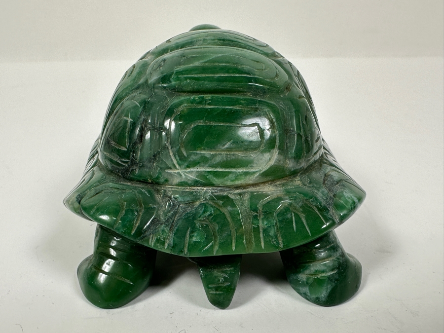 Hand Carved African Jade Turtle Figurine 345.2g [Photo 11]