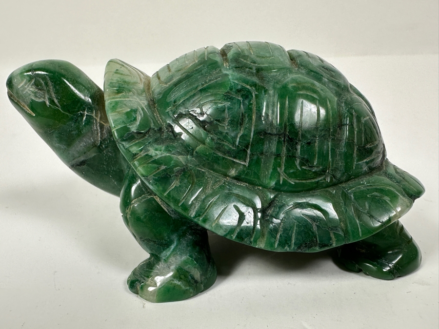 Hand Carved African Jade Turtle Figurine 345.2g [Photo 9]