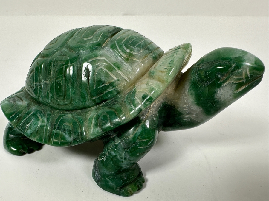 Hand Carved African Jade Turtle Figurine 345.2g [Photo 5]