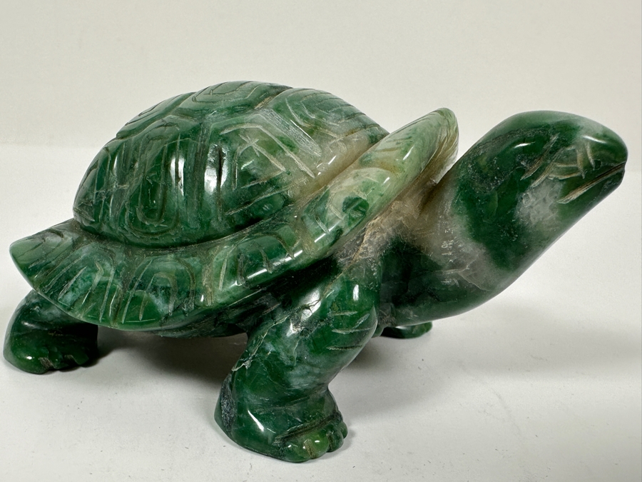 Hand Carved African Jade Turtle Figurine 345.2g [Photo 4]