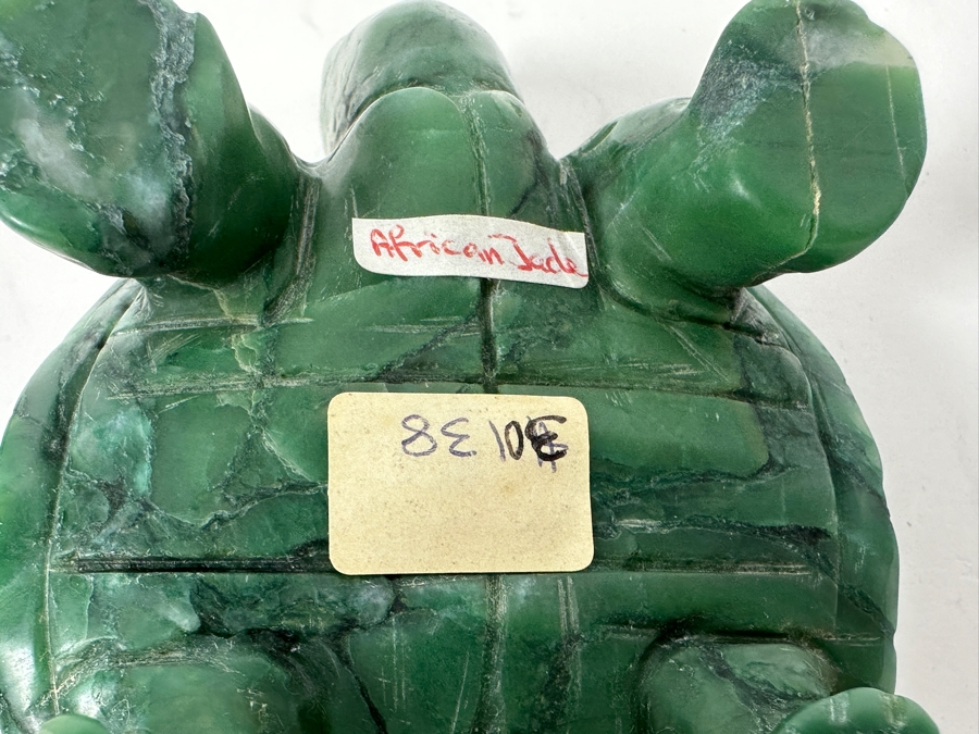 Hand Carved African Jade Turtle Figurine 345.2g [Photo 15]