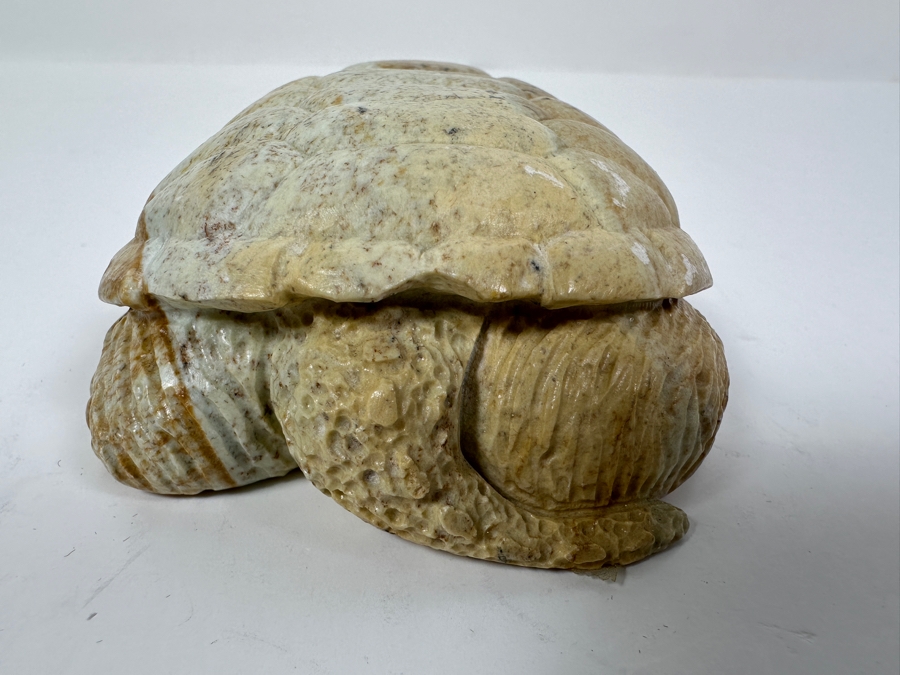 Hand Carved Steatite Native American Turtle Figurine By Guy Williams Of The Cayuga Tribe 4.5W 500g [Photo 12]