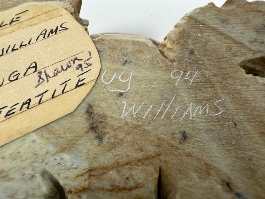 Hand Carved Steatite Native American Turtle Figurine By Guy Williams Of The Cayuga Tribe 4.5W 500g [Photo 15]