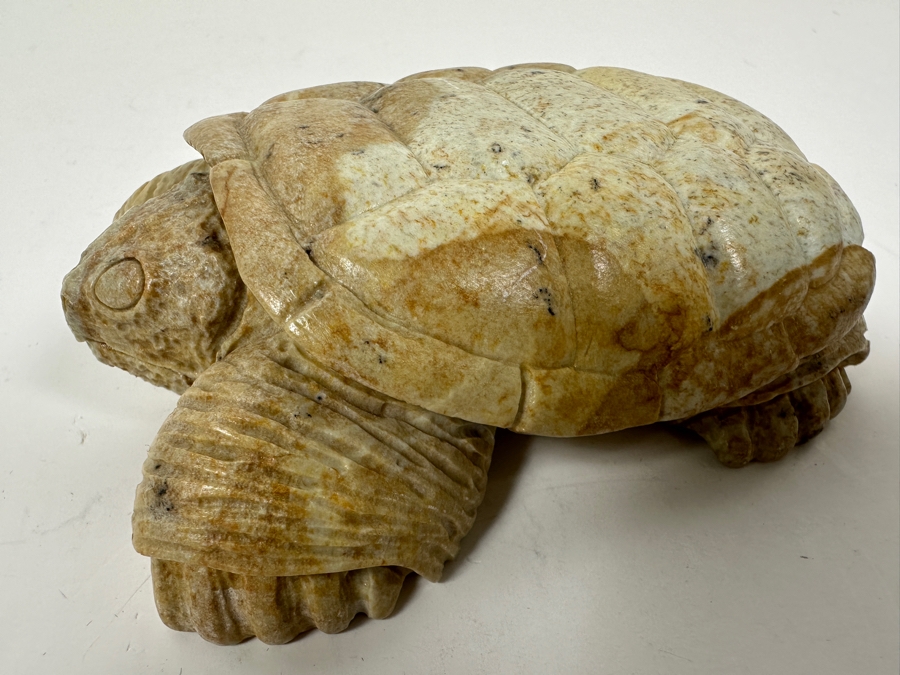 Hand Carved Steatite Native American Turtle Figurine By Guy Williams Of The Cayuga Tribe 4.5W 500g [Photo 5]