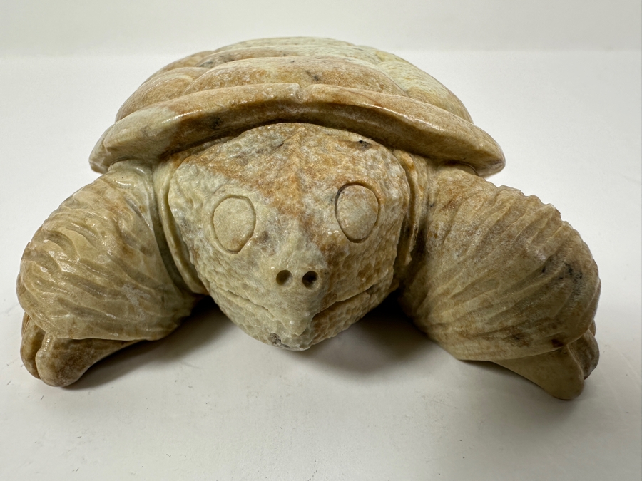 Hand Carved Steatite Native American Turtle Figurine By Guy Williams Of The Cayuga Tribe 4.5W 500g [Photo 9]