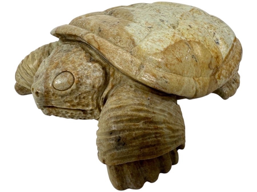 Hand Carved Steatite Native American Turtle Figurine By Guy Williams Of The Cayuga Tribe 4.5W 500g [Photo 1]