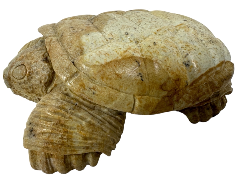 Hand Carved Steatite Native American Turtle Figurine By Guy Williams Of The Cayuga Tribe 4.5W 500g [Photo 2]