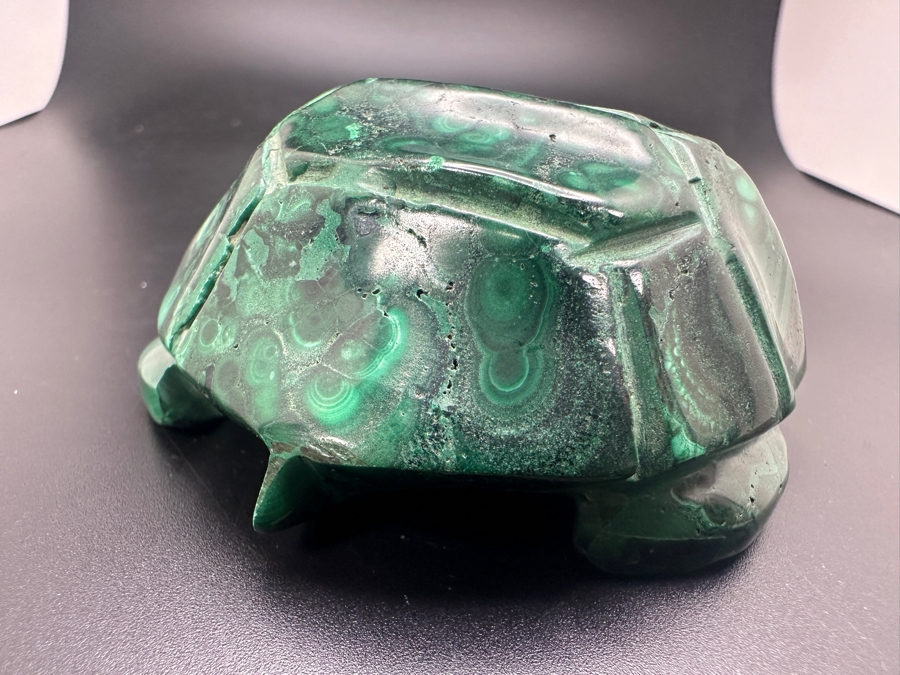 Hand Carved Malachite Turtle Figurine 379g [Photo 10]