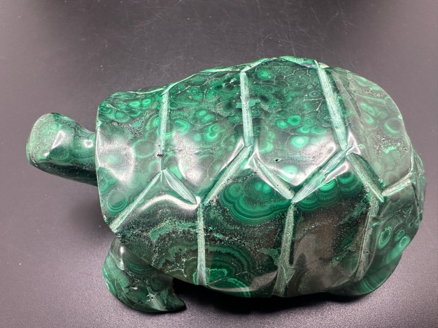Hand Carved Malachite Turtle Figurine 379g [Photo 3]