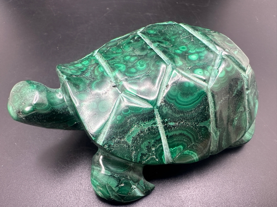 Hand Carved Malachite Turtle Figurine 379g [Photo 6]