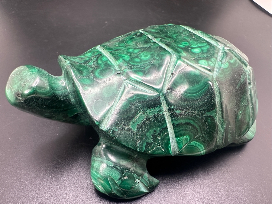 Hand Carved Malachite Turtle Figurine 379g [Photo 5]