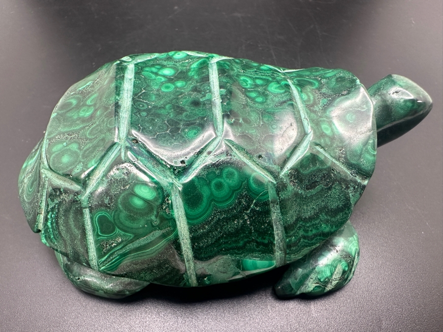 Hand Carved Malachite Turtle Figurine 379g [Photo 9]