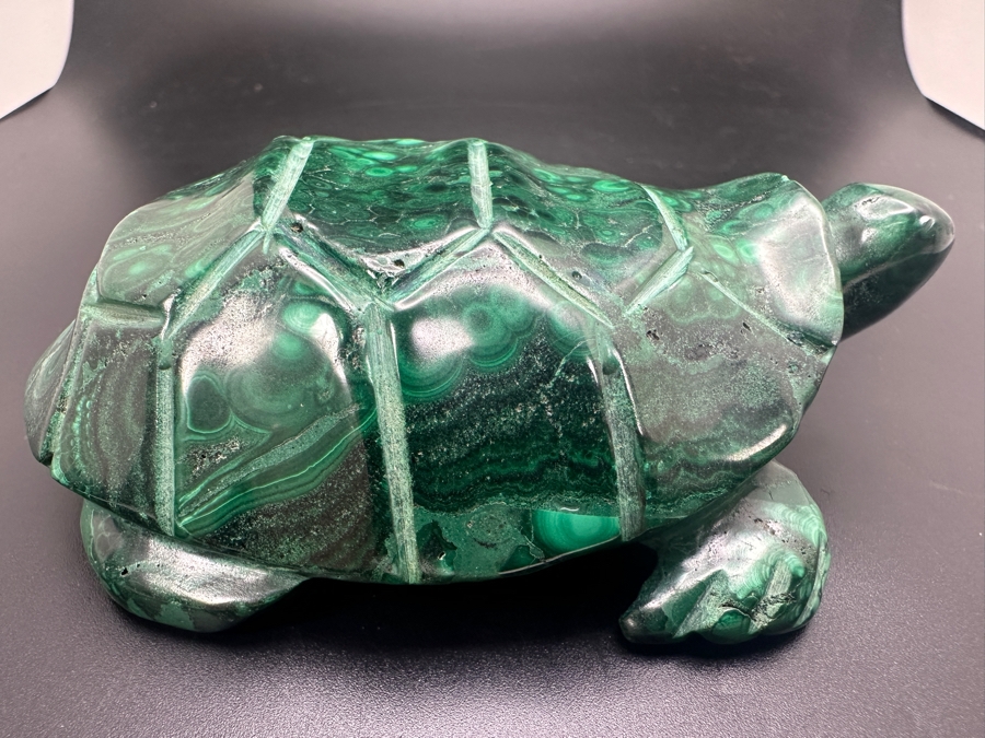 Hand Carved Malachite Turtle Figurine 379g [Photo 8]
