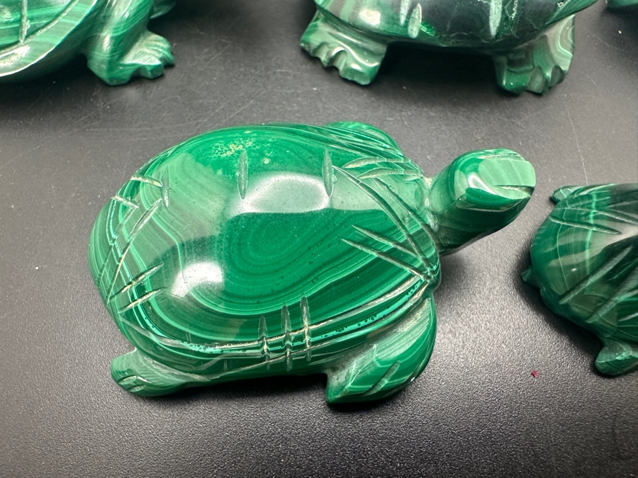 Hand Carved Malachite Turtle Figurine 367g [Photo 12]