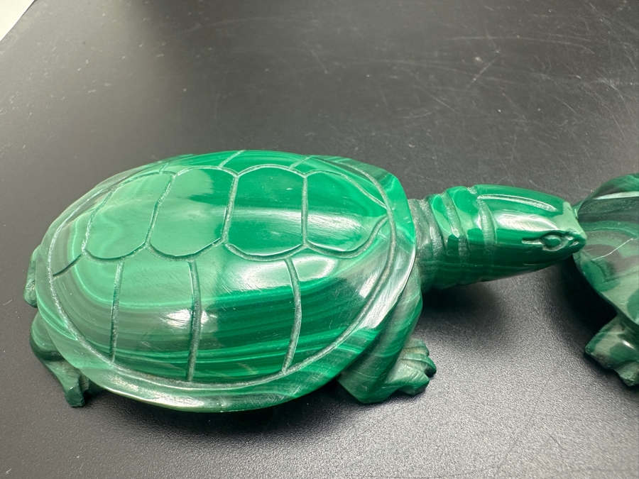 Hand Carved Malachite Turtle Figurine 367g [Photo 7]