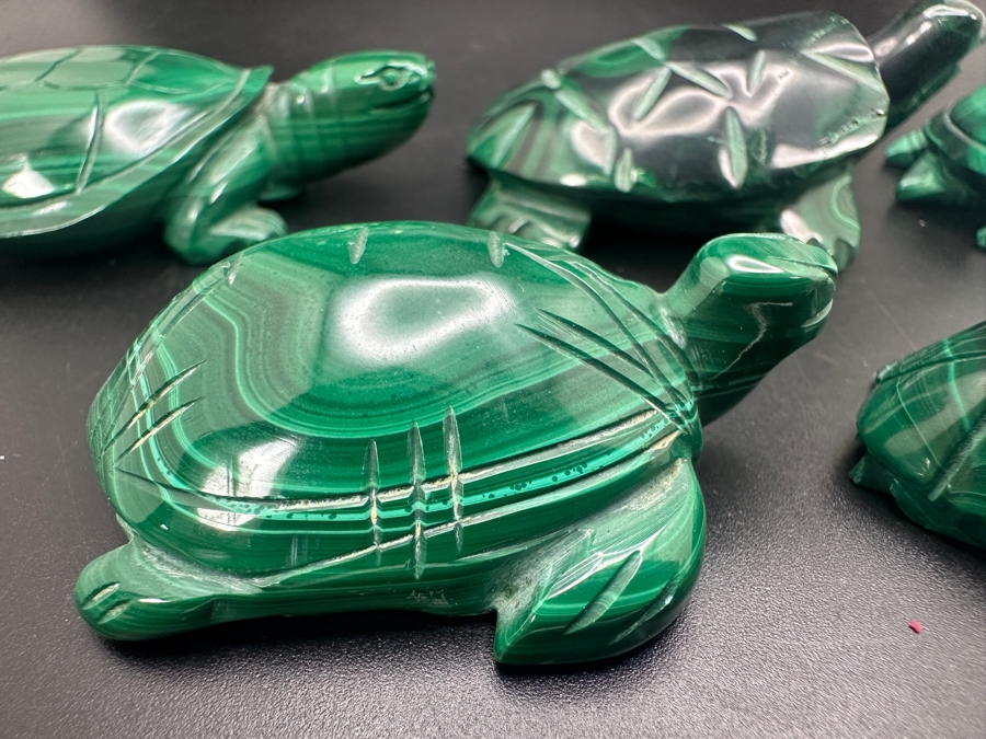 Hand Carved Malachite Turtle Figurine 367g [Photo 13]