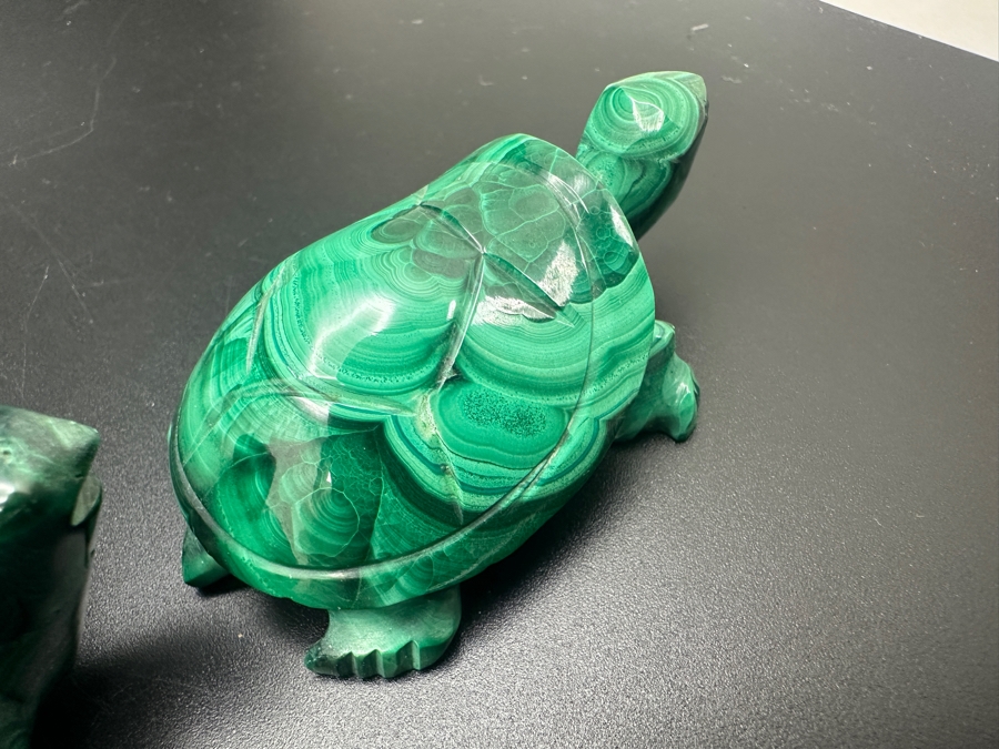 Hand Carved Malachite Turtle Figurine 367g [Photo 15]