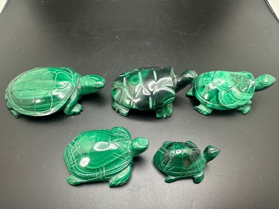 Hand Carved Malachite Turtle Figurine 367g [Photo 5]