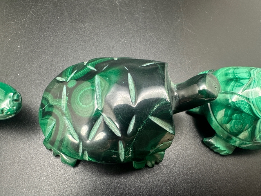 Hand Carved Malachite Turtle Figurine 367g [Photo 10]
