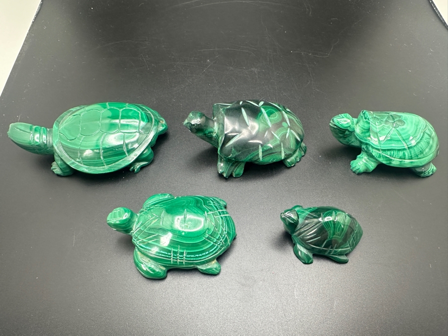 Hand Carved Malachite Turtle Figurine 367g [Photo 16]