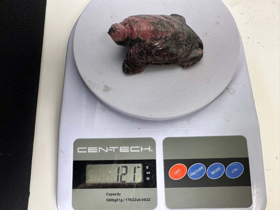 Vintage Chinese Hand Carved Rhodonite Turtle Figurine 121g [Photo 11]
