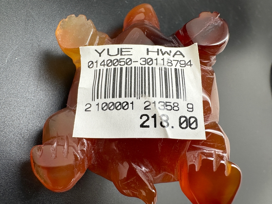 Vintage Chinese Hand Carved Carnelian Turtle Figurine 102g [Photo 10]