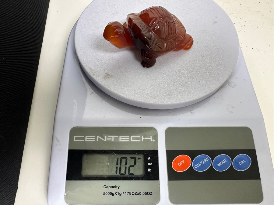 Vintage Chinese Hand Carved Carnelian Turtle Figurine 102g [Photo 11]