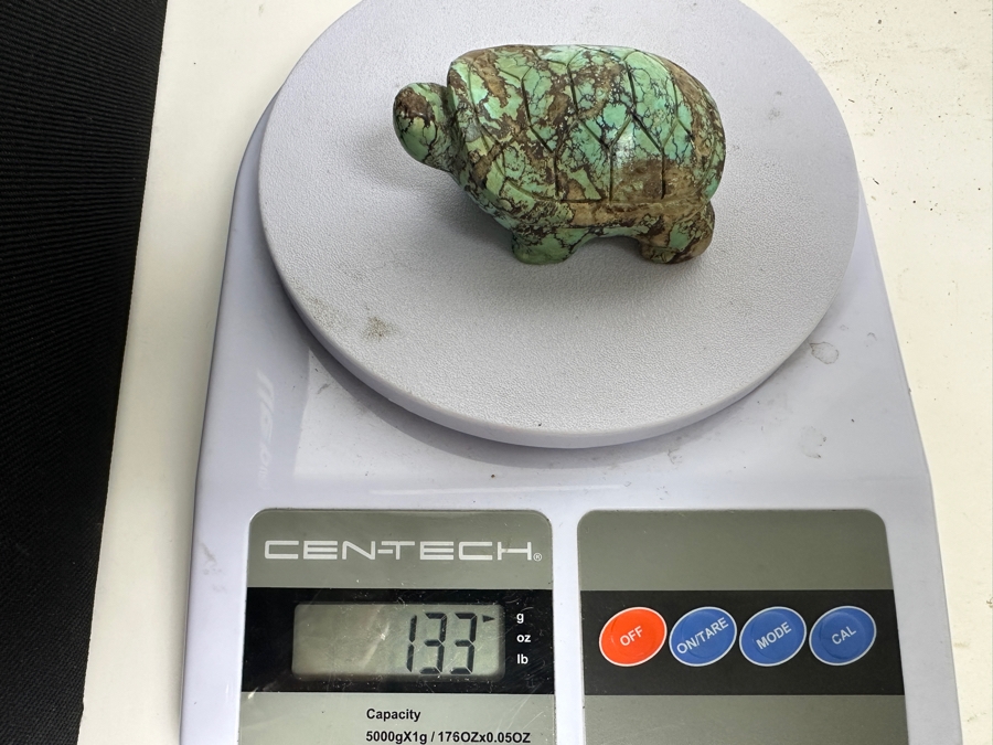 Stunning Hand Carved Turquoise Turtle Figurine 133g [Photo 12]