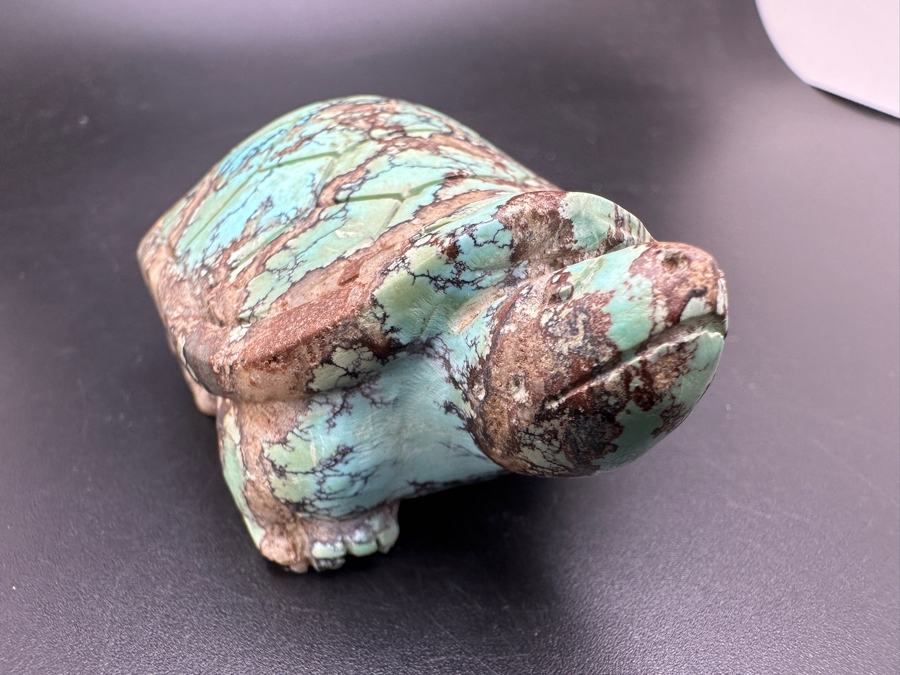Stunning Hand Carved Turquoise Turtle Figurine 133g [Photo 5]