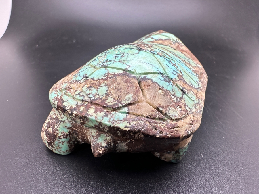 Stunning Hand Carved Turquoise Turtle Figurine 133g [Photo 8]