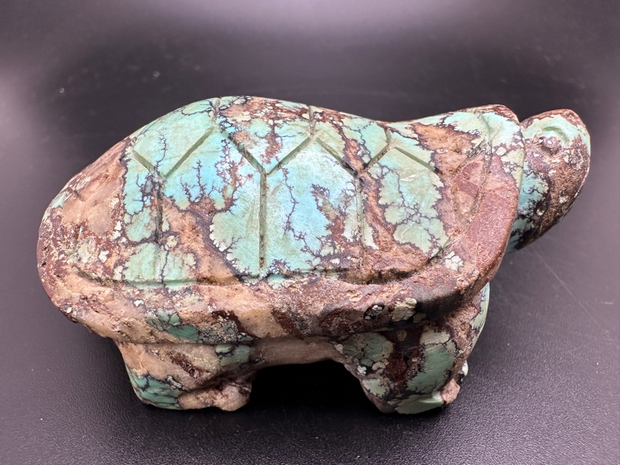 Stunning Hand Carved Turquoise Turtle Figurine 133g [Photo 6]