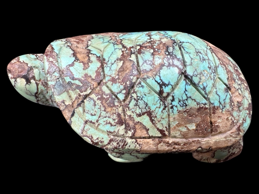 Stunning Hand Carved Turquoise Turtle Figurine 133g [Photo 1]