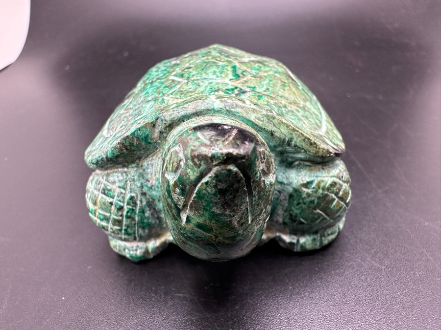 Hand Carved Malachite Turtle Figurine 182g [Photo 7]