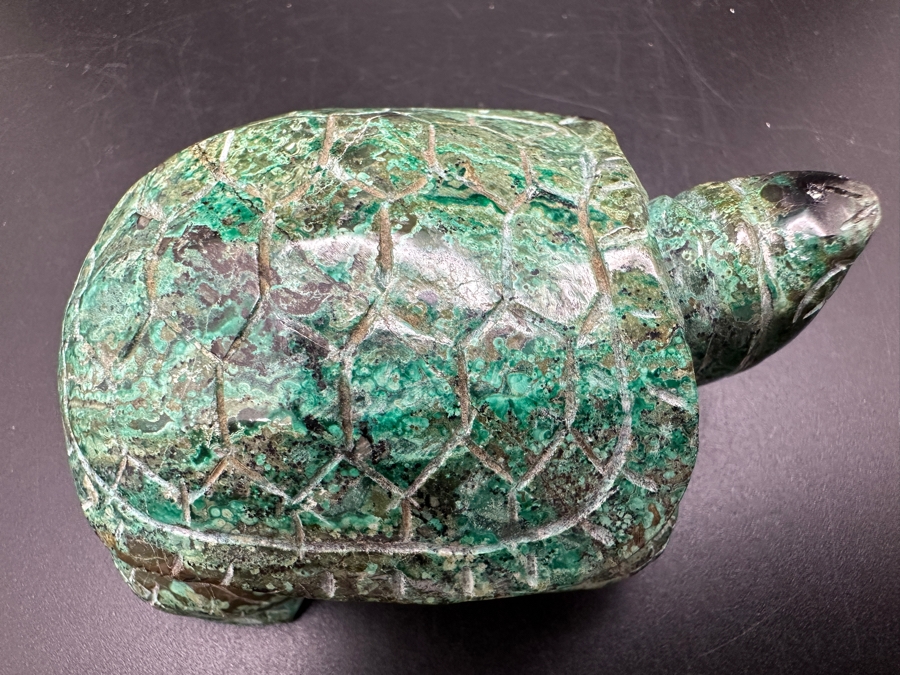 Hand Carved Malachite Turtle Figurine 182g [Photo 9]