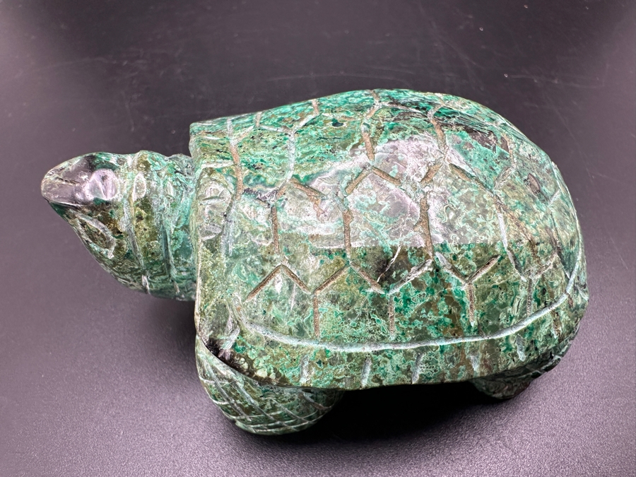 Hand Carved Malachite Turtle Figurine 182g [Photo 4]
