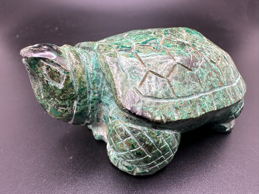 Hand Carved Malachite Turtle Figurine 182g [Photo 6]
