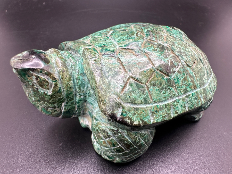 Hand Carved Malachite Turtle Figurine 182g [Photo 5]