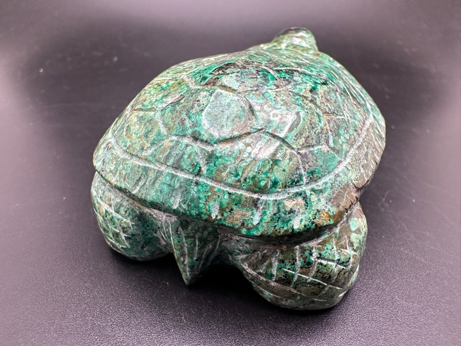 Hand Carved Malachite Turtle Figurine 182g [Photo 10]