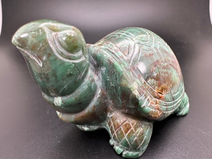 Vintage Hand Carved Stone Turtle Figurine 203g [Photo 6]
