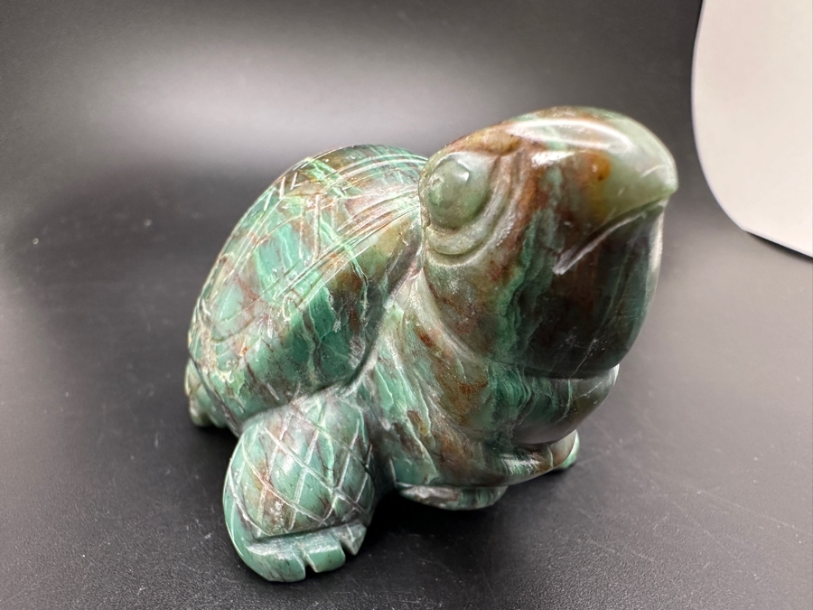 Vintage Hand Carved Stone Turtle Figurine 203g [Photo 7]