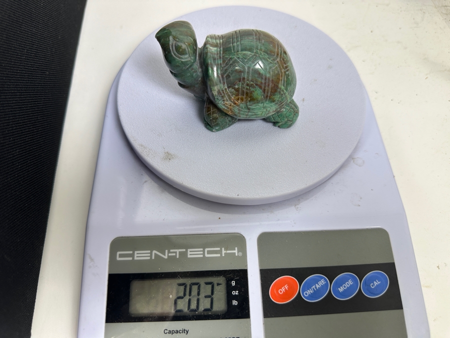 Vintage Hand Carved Stone Turtle Figurine 203g [Photo 14]