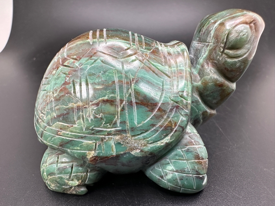 Vintage Hand Carved Stone Turtle Figurine 203g [Photo 9]