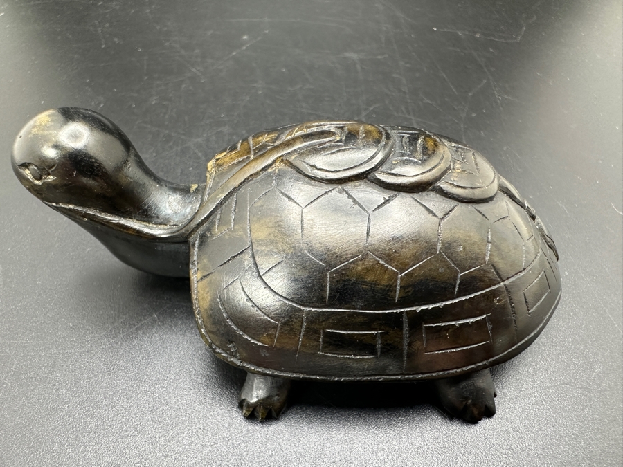 Vintage Hand Carved Stone Turtle Figurine 103g [Photo 5]