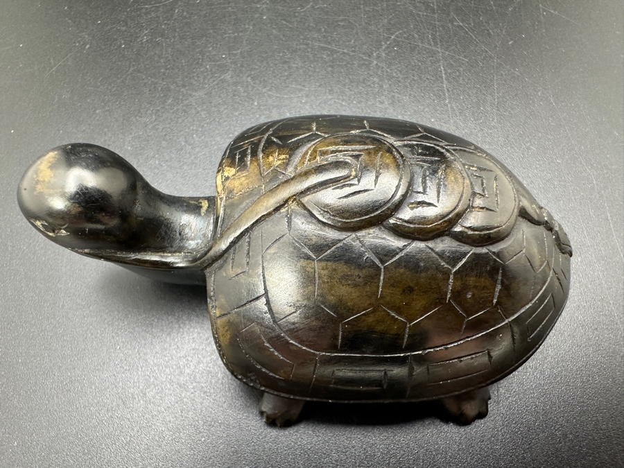 Vintage Hand Carved Stone Turtle Figurine 103g [Photo 6]